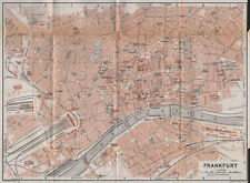 FRANKFURT AM MAIN antique town city stadtplan. Hessen karte. BAEDEKER 1913 map
