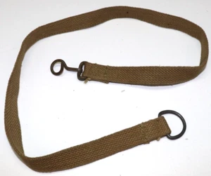 WWII British tan cotton sling w D ring and hook 31"Lx 3/4"w E2519 - Picture 1 of 4