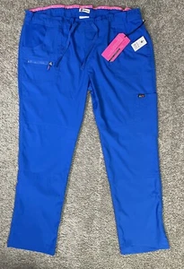 Koi Lite Peace 6 Pocket Scrub Pants Slim Fit Mechanical Stretch #721 Blue Sz XL - Picture 1 of 12