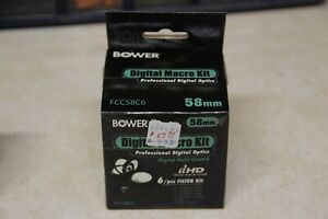 Bower FCC58C6 58mm 6-Piece Digital Macro Filter Kit New 