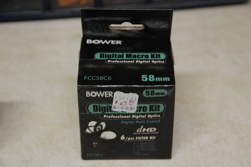 Bower FCC58C6 58mm 6-Piece Digital Macro Filter Kit New  - Image 1 of 1