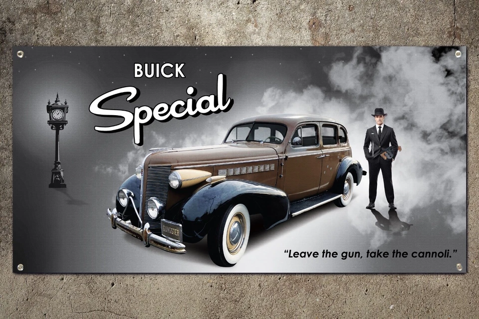 1937 Buick Special Garage Banner 2ft x 4ft - Image 1 of 1