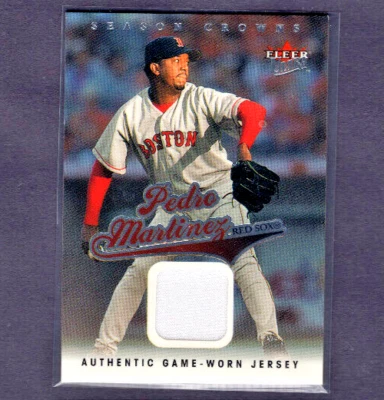 2004 FLEER ULTRA SEASON CROWNS JERSEY PLATINUM MEDALLION #12 PEDRO MARTINEZ #/25 - Image 1 of 2