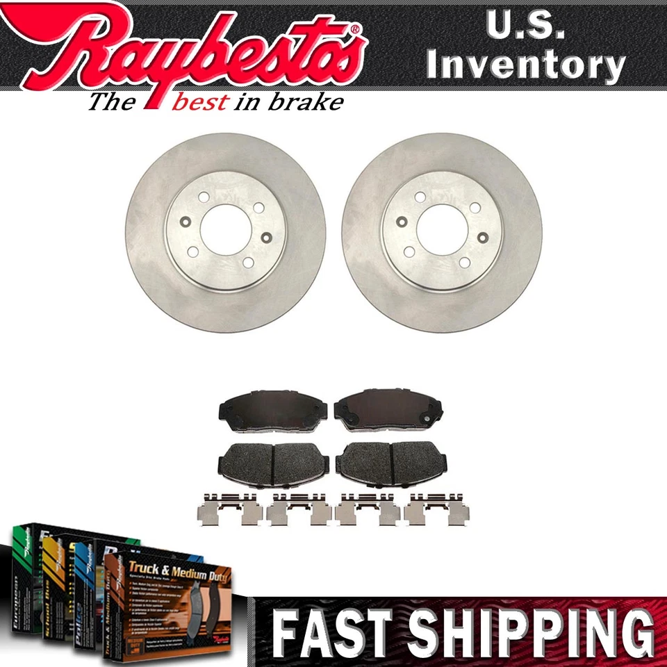 Kit de rotores de freno delanteros pastillas de freno de cerámica herrajes para Acura Integra 1994-2001 Foto 1 de 4