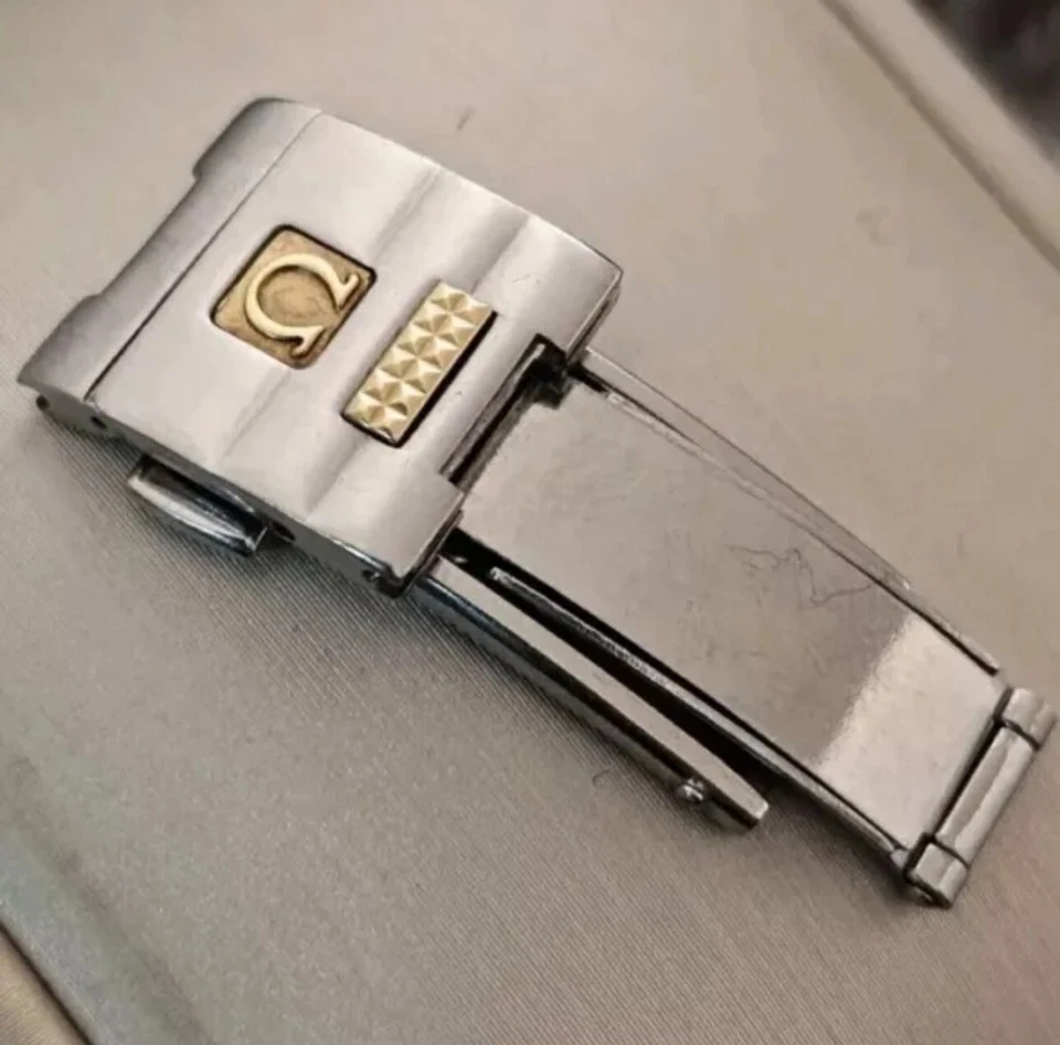Подлинная пряжка Omega 1427/100 из нержавеющей стали и чистого золота подлинная  - Изображение 1 из 4
