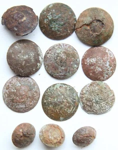 Group Of WW1 WWI Imperial Russian Army Military Artillery Infantry Buttons - Picture 1 of 4