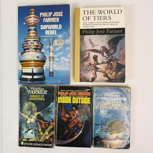 Philip José Farmer x 5 Book Bundle Dayworld Rebel The World Of Tiers ………. - Picture 1 of 14