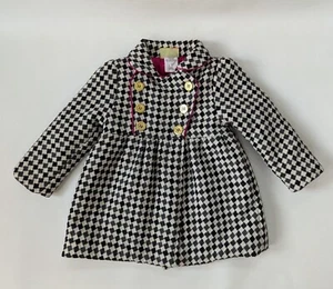 Classic Girls Penelope Mack Black And White Check Formal Coat Age 5 - Picture 1 of 9