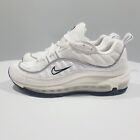 Nike Air Max 98 Womens Size 8 Shoes White Reflective Silver Athletic Sneakers
