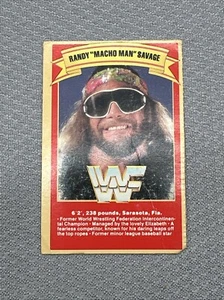 RARE 1988 WWF Randy Macho Man Savage Good Humor Gold Bond Ice Cream Trading Card - Picture 1 of 2