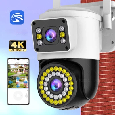 2K 4MP IP Camera Dual Lens PTZ Wifi Camera Dual Screen 2-Way Video Surveillance - Image 1 of 4