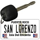 San Lorenzo Puerto Rico Flag Metal Aluminum Key Chain License Plate Tag Art