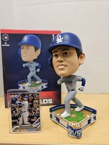 SHOHEI OHTANI L.A. Dodgers 50/50 Club FOCO Bighead Bobblehead & Topps Now Card - Picture 1 of 23