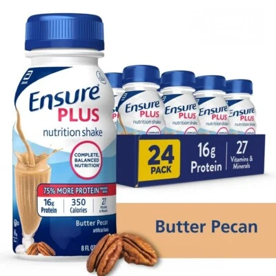 :.Ensure Plus Batido Nutricional, Mantequilla Necana 🍨 8 fl OZ - 24 unidades.: Foto 1 de 4