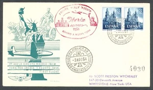 ESPAÑA - AÑO 1954 - EDIFIL 1131 - AÑO SANTO COMPOSTELANO - PRIMER VUELO - Imagen 1 de 2