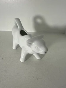 Over And Back Ceramic Cow Calf Shape Milk Creamer Pitcher White Figurine 7” X 5” - Picture 1 of 5
