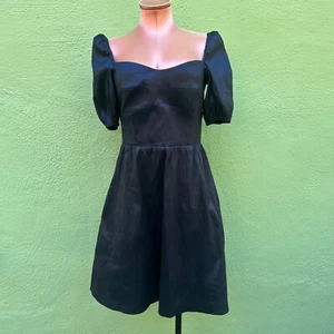 Ali Golden Sweethart Mini Dress Pockets Short Women Blue Cocktail Party M - Picture 1 of 7
