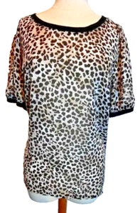 Camicetta Torrid stampa animalier - donna taglia Torrid 1 bordo nero - maniche trasparenti - Foto 1 di 6