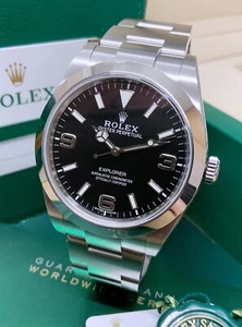 Rolex Explorer I 39mm 214270 MK1 Black Dial Serviced in 2025 B&P 2016 - Picture 1 of 5