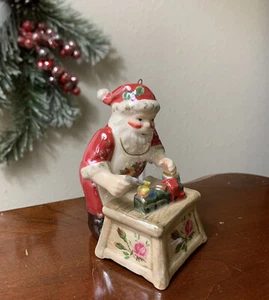 Lustreware MCM Weihnachtsmann Werkbank Zug Weihnachtsfigur/Ornament 1962 - Bild 1 von 6