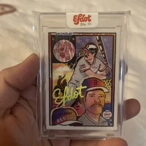 Topps Project 70 Wade Boggs by Efdot #162 Artists Auto Yellow #14/26 - Picture 1 of 3