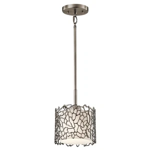Kichler Lighting 43349CLP Silver Coral Mini Pendant Classic Pewter - Picture 1 of 2
