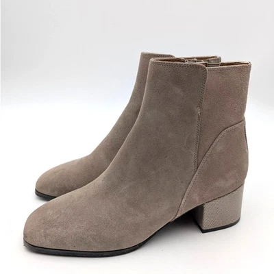 Donald Pliner Kelsee Soft Suede Ankle Boots Women's Taupe Size US9.5M EU40 - Image 1 of 4