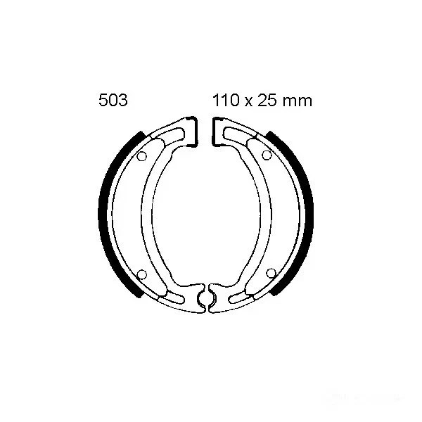 Bremsbacken hinten EBC Y503G für Keeway Zahara 50 2T Bj 2015-17 - Bild 1 von 1