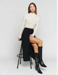 Reformation Damen Rock Zoe Schwarz Größe: 4 Neu mit Etikett - Bild 1 von 7