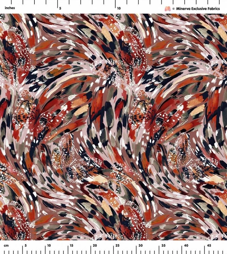 Minerva Exclusive Linen Fabric - POD - Butterfly Brush - per metre