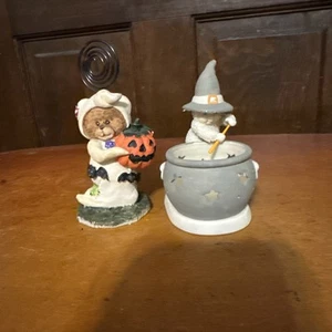 Set Of 2 Ceramic Halloween Figurines - Picture 1 of 12