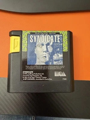 Syndicate (Sega Genesis, 1994) – Cleaned, Tested & Working, Cartridge Only - Image 1 of 4