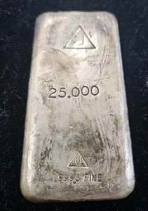 Vintage 25 oz Delta Silver Bar .9995 Fine Silver Bar- Rare Bar Type - Picture 1 of 4