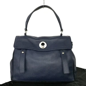 Yves Saint Laurent Muse Two Leather Hand Bag Navy blue/2BG4645 - Foto 1 di 12