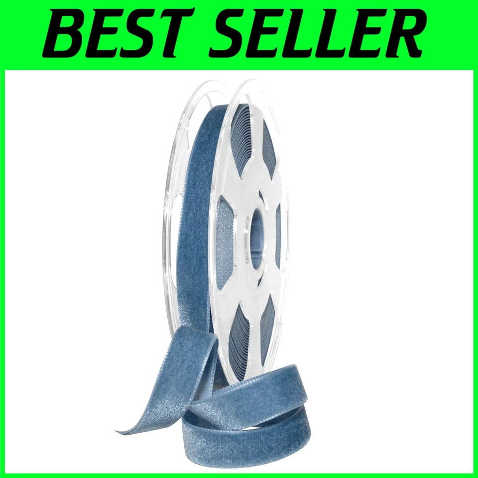Swiss Velvet Ribbon, Williamsburg Blue - 5/8" x 11 Yd - Image 1 of 4