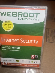 Webroot Internet Security With Antivirus For PC, Windows 10 Compatible - Picture 1 of 3