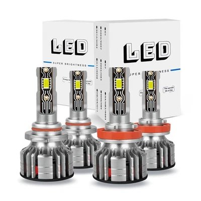 Kit de faros LED para camiones Peterbilt 579 587 4 bombillas haz alto-bajo 6000K blanco Foto 1 de 4