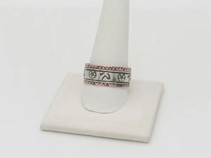 Native American Navajo Handmade Copper and Nickel Ring Size 12 - Picture 1 of 7