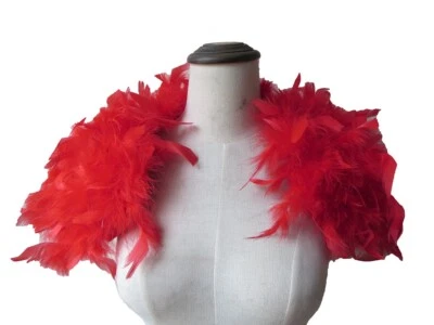 Women Real Ostrich Feather Fur Shrug Cape Bride Wedding Party Accessories Fluffy - Image 1 of 4