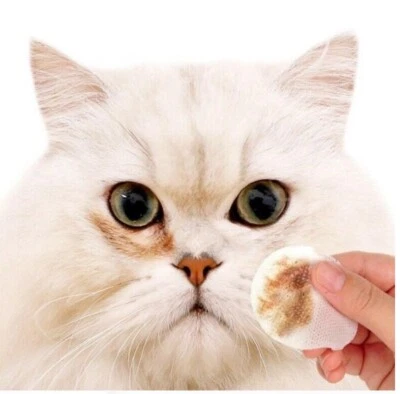 Toallitas limpias suaves para mascotas removedor de manchas de suciedad ojo de gato nuevas 130 un. almohadillas Foto 1 de 4