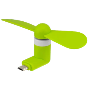 Mini Mobile Micro USB Samsung Android Phone Portable Green Phone Fan Noiseless - Picture 1 of 5