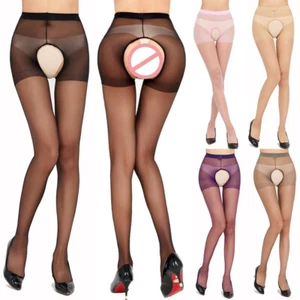 Mujeres Sexy Pantimedias Transparentes Medias Ultra Delgadas Sin Entrepierna Medias Transparentes ➳ - Imagen 1 de 28