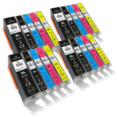 20 Printer Ink Cartridges (5 Set) for Canon PIXMA MG5450S, MG6340, MX920 - Image 1 of 4