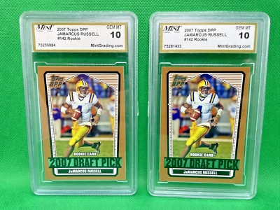 2007 Topps Draft Picks And Prospects (Dpp) JaMarcus Russell Mint 10 RC #142 Lot2 - Image 1 of 4