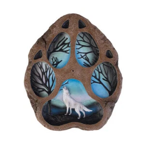 Premium Quality and Highly Detailed Wolf Print Flat Incense Burner 130x15x155mm - Picture 1 of 1