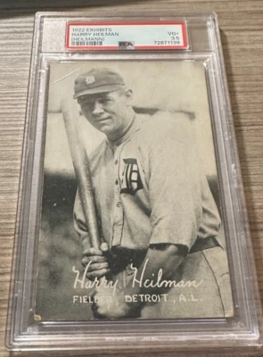 1922 Exhibits Baseball HARRY HEILMAN (HEILMANN) PSA 3.5 VG+ - Image 1 of 2
