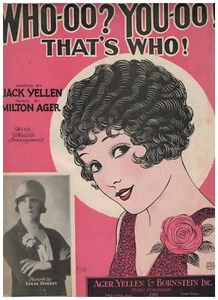 Who-oo? You-oo! That's Who! Yellen Ager Lydia Harris Sheet Music 1927 - Picture 1 of 4
