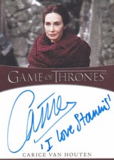 GAME OF THRONES Complete Series / Vol 2 Autograph Inscription Carice Van Houten