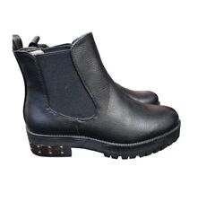Ideal Shoes Black Heel Trim Slip On Boots Size EU 36 REF Y 468