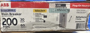 Main Breaker Plug-On Neutral Load Center 200 Amp 30-Space 60-Circuit Outdoor - Picture 1 of 3